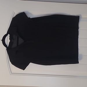 Black Tee Sheer shoulder